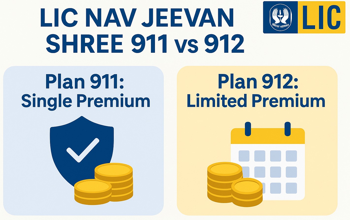 LIC Nav Jeevan Shree 911 vs. 912: A Detailed Look at Guaranteed Savings and Protection